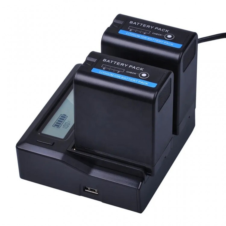 Incarcator Dual Batmax BP-U60 BP-U65 BP-U90 BP-U30, Incarcare Rapida, pentru Sony PMW-100 PMW-160 PMW-200 PMW-300 PMW-EX1 PMW-EX3 PMW-F3