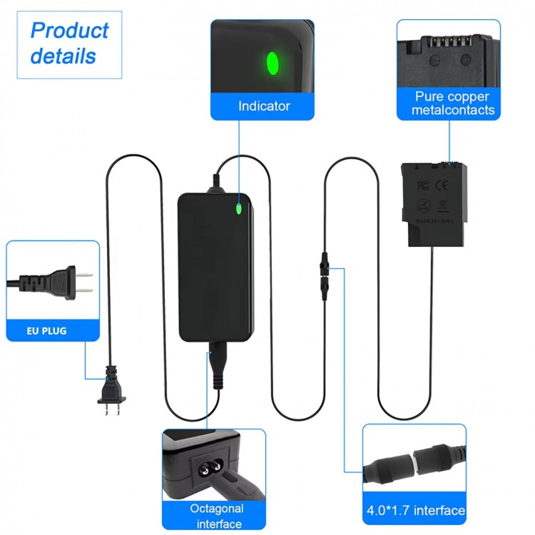 Alimentator EP-5B EP5B tip EN-EL15C pentru Nikon Z6 Z7 D7500 D7200 D7000 D7100 D750 D780 D800 D810 D850 1V1