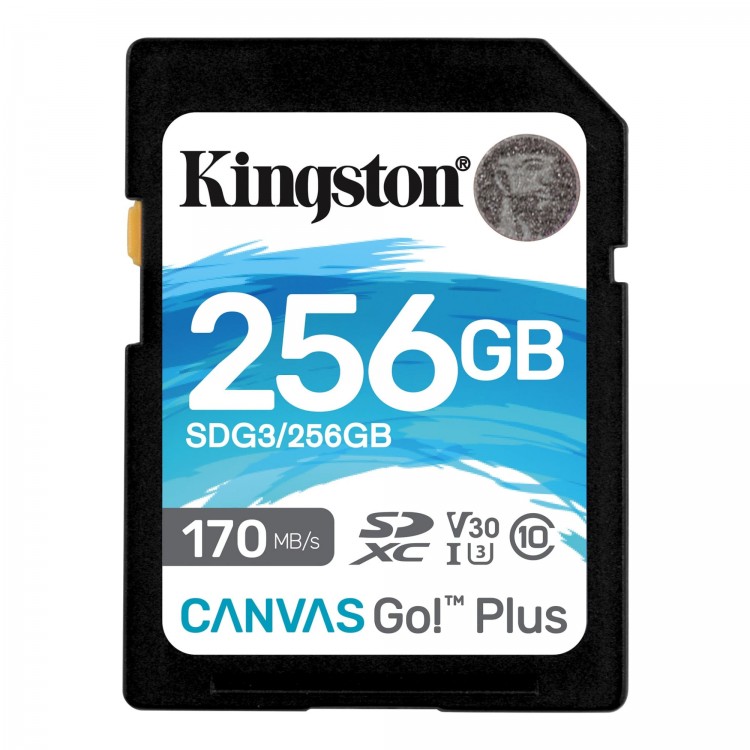 Card de memorie SD Kingston Canvas GO Plus, 256GB, Clasa 10, UHS-I