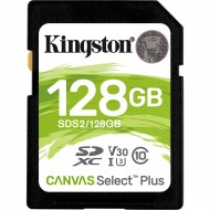 Card de memorie Kingston SDXC Canvas Select Plus 100R, 128GB, Class 10, UHS-I