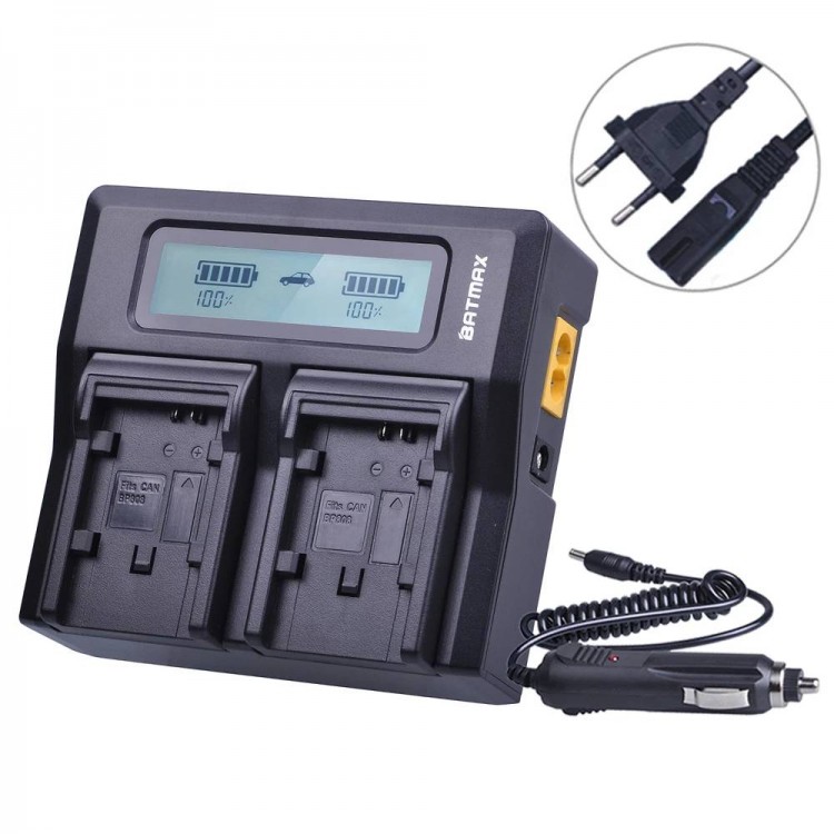 Incarcator Dual Batmax BP-828, Incarcare Rapida, pentru Canon HFM300 HFM30 HFG30 HFG10 HFM40
