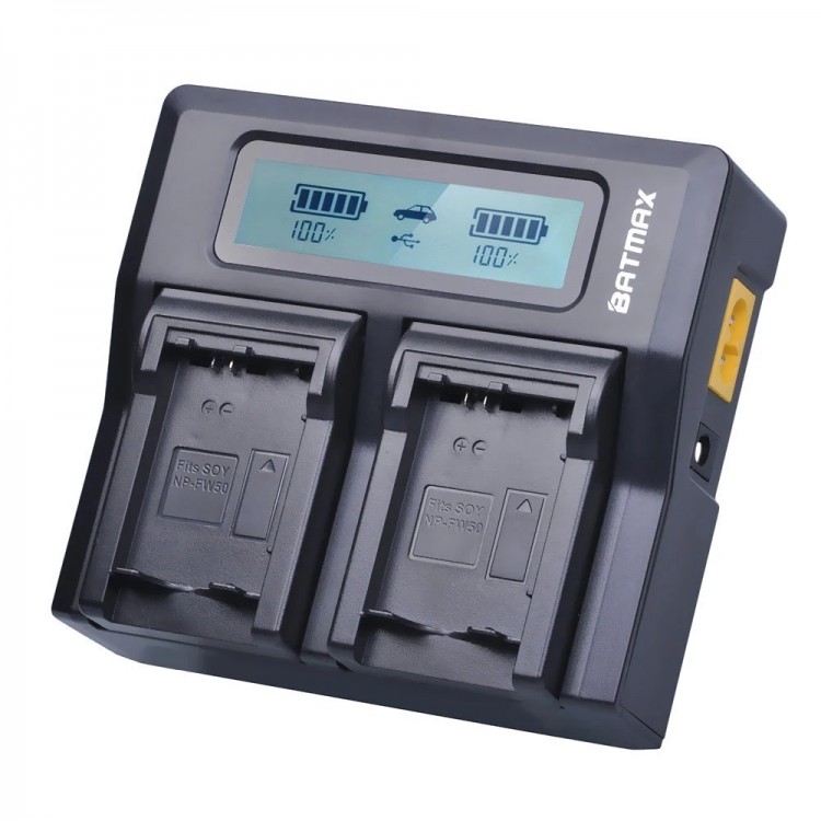 Incarcator Dual Batmax LP-E17, Incarcare Rapida, pentru Canon EOS 750D, 760D, 8000D