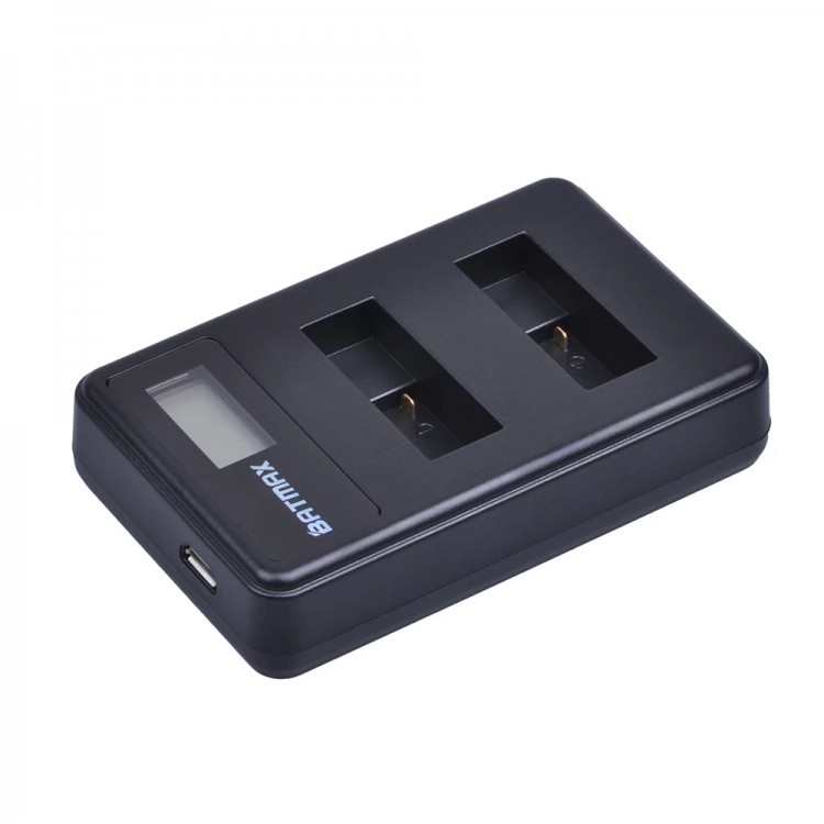 Incarcator Dual Batmax, LCD, USB, pentru Gopro Hero 8, Hero 7, Hero 6, Hero5