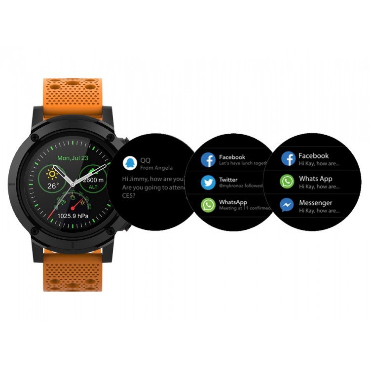 Ceas Smartwatch, Denver SW-510, GPS, Ecran tactil IPS 1.3'' , apelare BT, curea silicon, Portocaliu Ceas Smartwatch, Denver SW-510, GPS, Ecran tactil IPS 1.3'' , apelare BT, curea silicon, Portocaliu