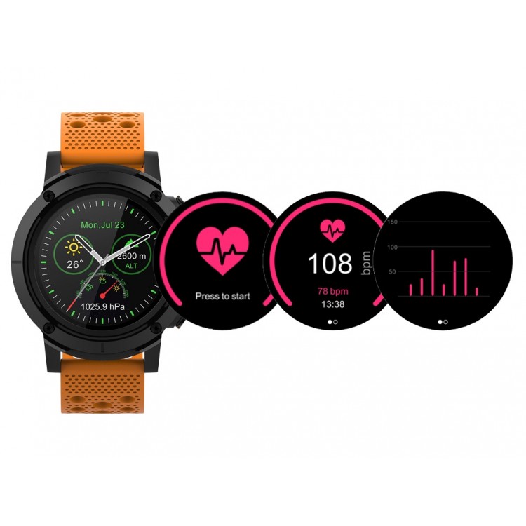 Ceas Smartwatch, Denver SW-510, GPS, Ecran tactil IPS 1.3'' , apelare BT, curea silicon, Portocaliu Ceas Smartwatch, Denver SW-510, GPS, Ecran tactil IPS 1.3'' , apelare BT, curea silicon, Portocaliu