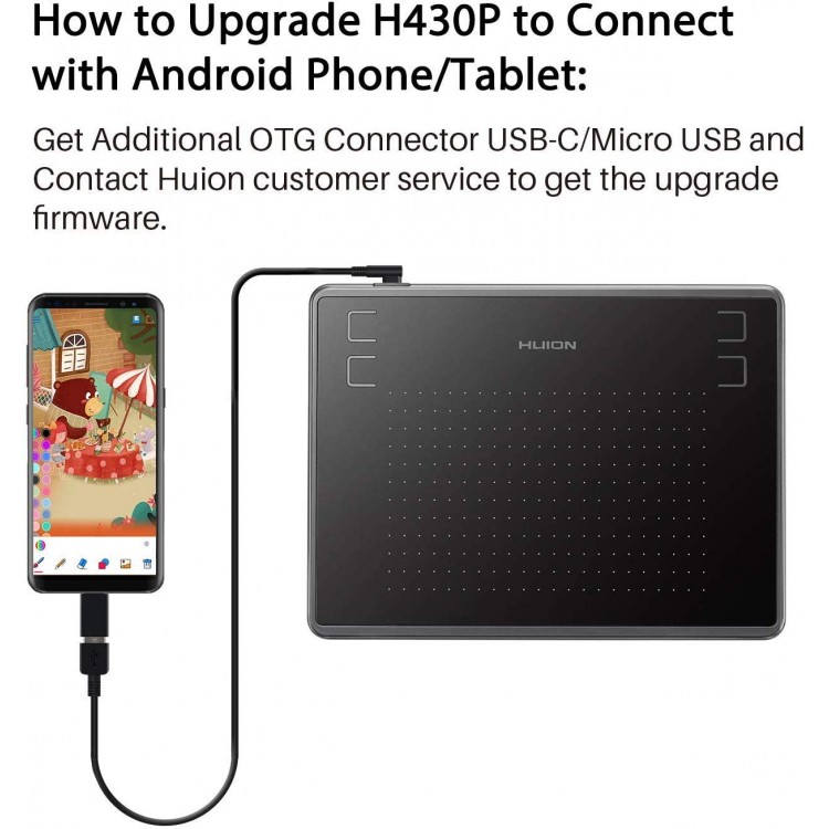 Tableta grafica compatibila Windows, MacOS si Android - Inspiroy H430P