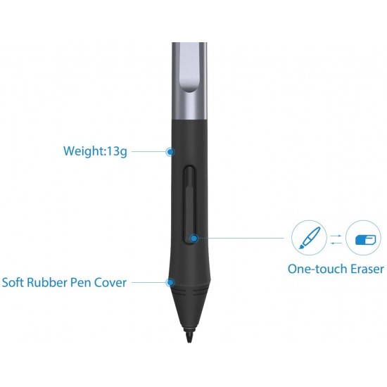 Stilou digital Huion PW100, compatibil cu H640P, H950P, H1060P, H1161, H610 Pro V2, HS64, HS610, Inspiroy Ink H320M