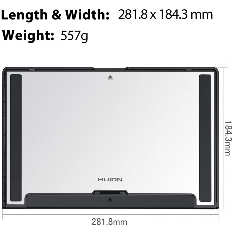 Stand portabil Huion ST300 pentru tablete grafice Huion Kamvas Pro 12, Kamvas Pro 13, Kamvas 13, Kamvas 12, Kamvas 16 (2021), Wacom cu diagonala de maxim 13.3 inch
