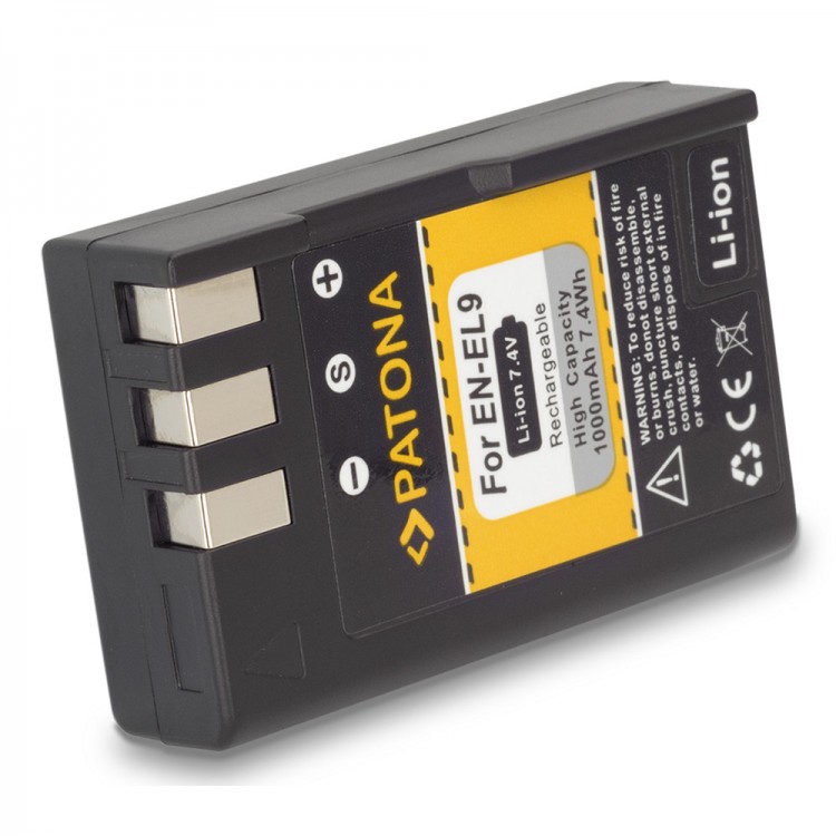 Acumulator Patona EN-EL9, 1000 mAh, pentru Nikon D40 D 40 D-40 D40x D60 D5000