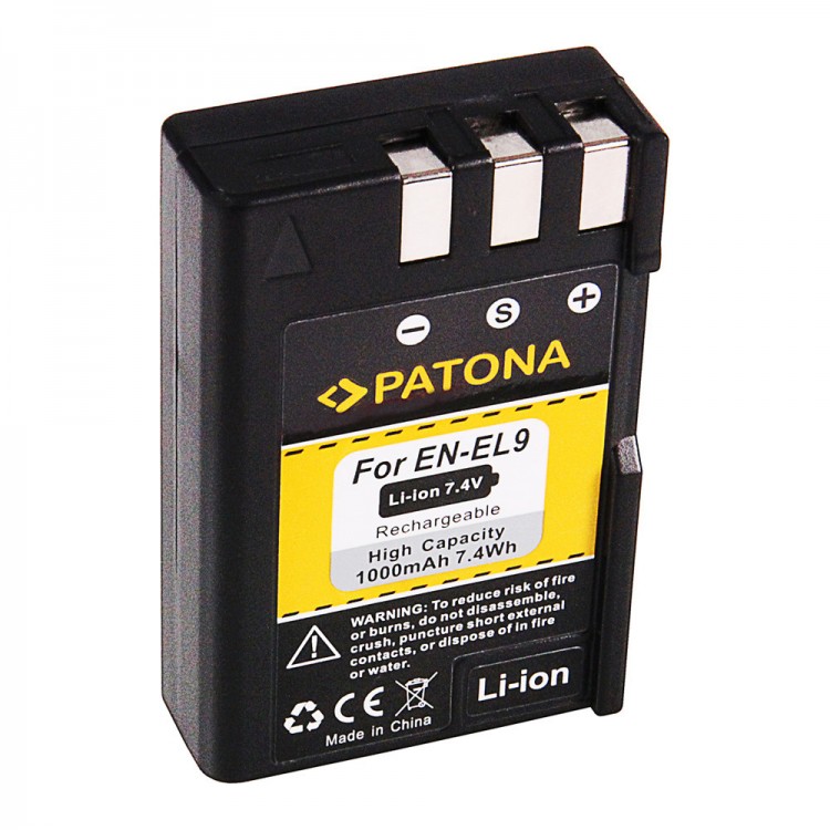 Acumulator Patona EN-EL9, 1000 mAh, pentru Nikon D40 D 40 D-40 D40x D60 D5000