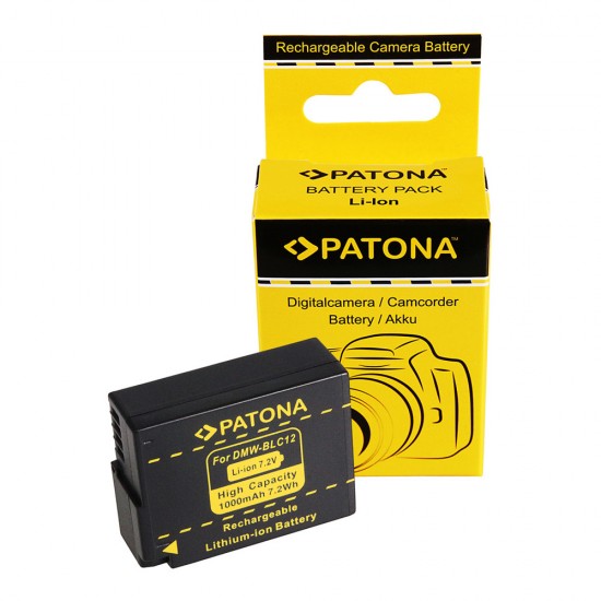 Acumulator PATONA tip Panasonic DMW-BLC12 E arata timp ramas