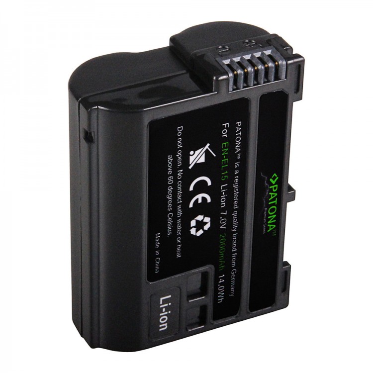 Acumulator Patona Premium EN-EL15B, 2000 mAh pentru Nikon D7100, D750, D610, D810, D7200, D500, D810A, D600, D7000, D800, D800E, D850, D7500
