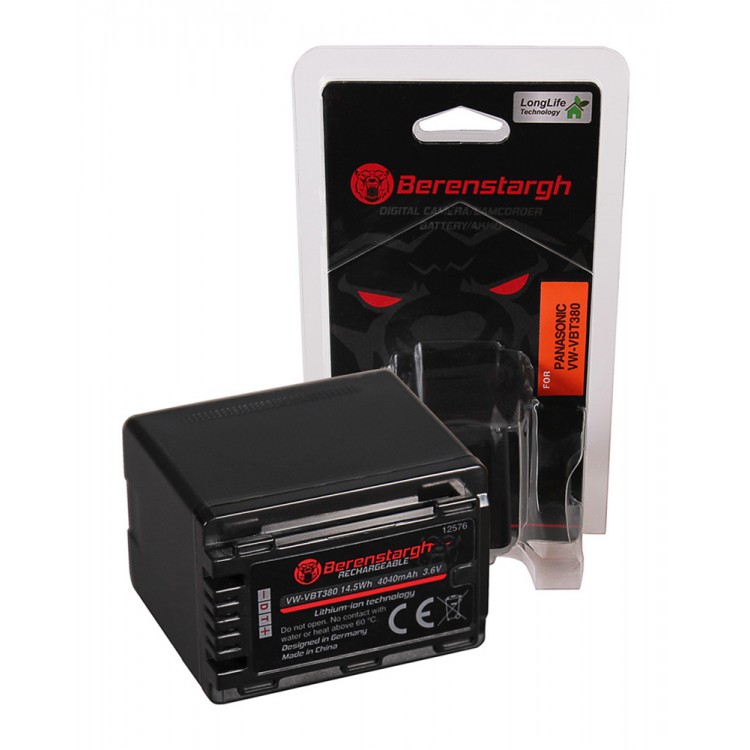 Acumulator Berenstargh VW-VBT380 , 4040 mAh, pentru Panasonic HC V110 V120 V160 V210 V250EB V270 V380