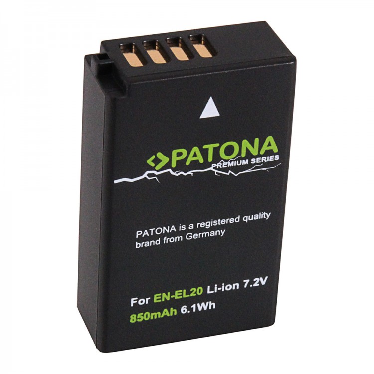 Acumulator PATONA Premium tip Nikon EN-EL20 Blackmagic Pocket J1 J2 J3 S1 V3