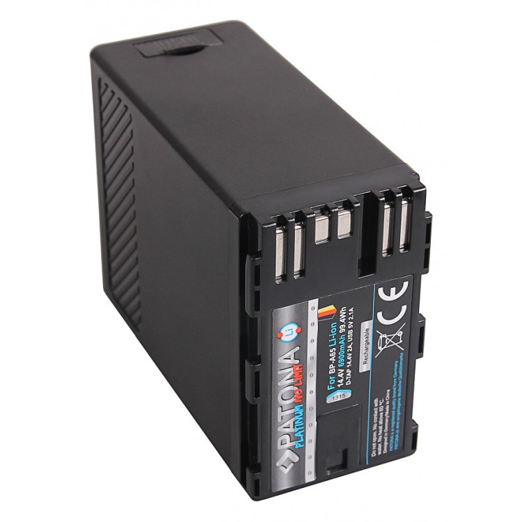 Acumulator Patona Platinum BP-A65, 6900mAh, pentru Canon EOS C200 C300 Mark II XF705, Iesire D-Tap / USB, functie Powerbank
