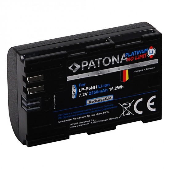 Acumulator PATONA Platinum tip Canon LP-E6NH pentru Canon EOS R5 R6