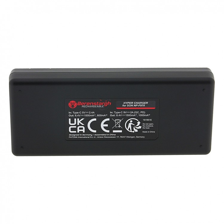 Incarcator rapid Berenstargh Twin Performance PD pentru Sony F550 F750 F970 FM50 FM500H, include cablu USB-C