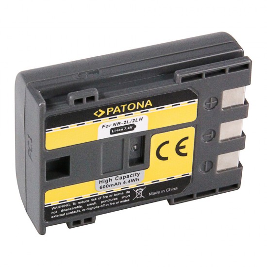Acumulator camera Patona NB-2L / NB-2LH, 7.4V, 600mAh, Li-Ion, pentru Canon S30 S40 S45 S50 S60 S70