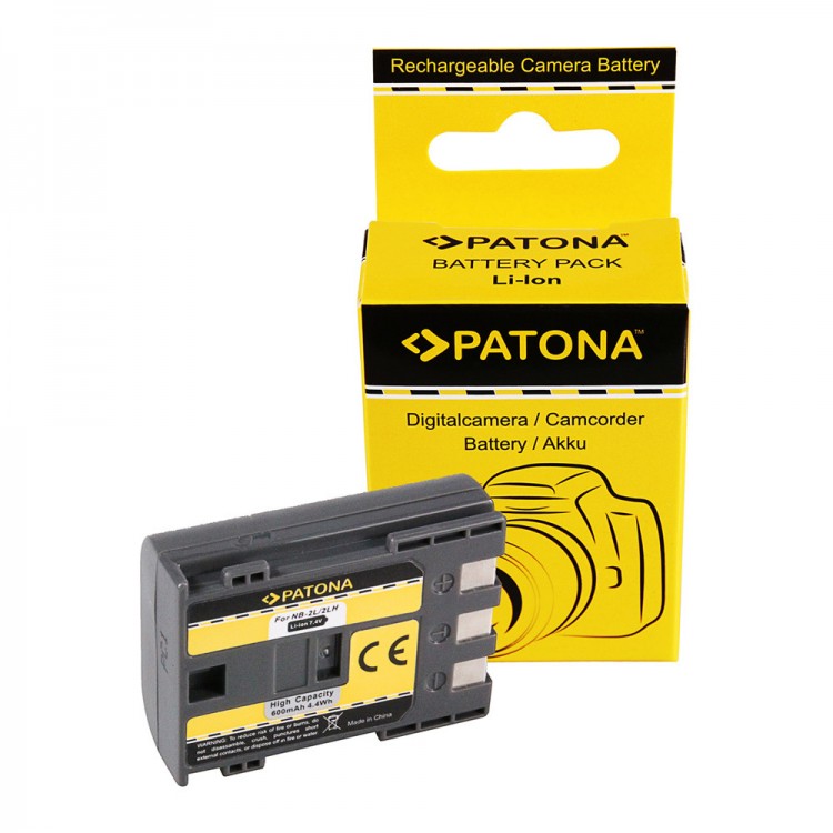 Acumulator camera Patona NB-2L / NB-2LH, 7.4V, 600mAh, Li-Ion, pentru Canon S30 S40 S45 S50 S60 S70