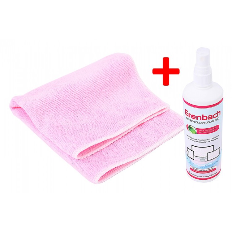 Set de curatare profesional pentru ecran / display, include solutie de curatare 250ml + microfibra 30x30 cm