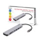 Hub USB Type-C, Multifunctional 7 in 1 Savio AK-47, Carcasa Aluminiu