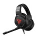 Casti Gaming Profesionale Savio Strike, Clear Sound, telecomanda pe fir, microfon flexibil, iluminare rosie