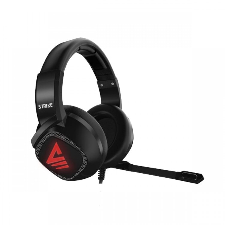 Casti Gaming Profesionale Savio Strike, Clear Sound, telecomanda pe fir, microfon flexibil, iluminare rosie