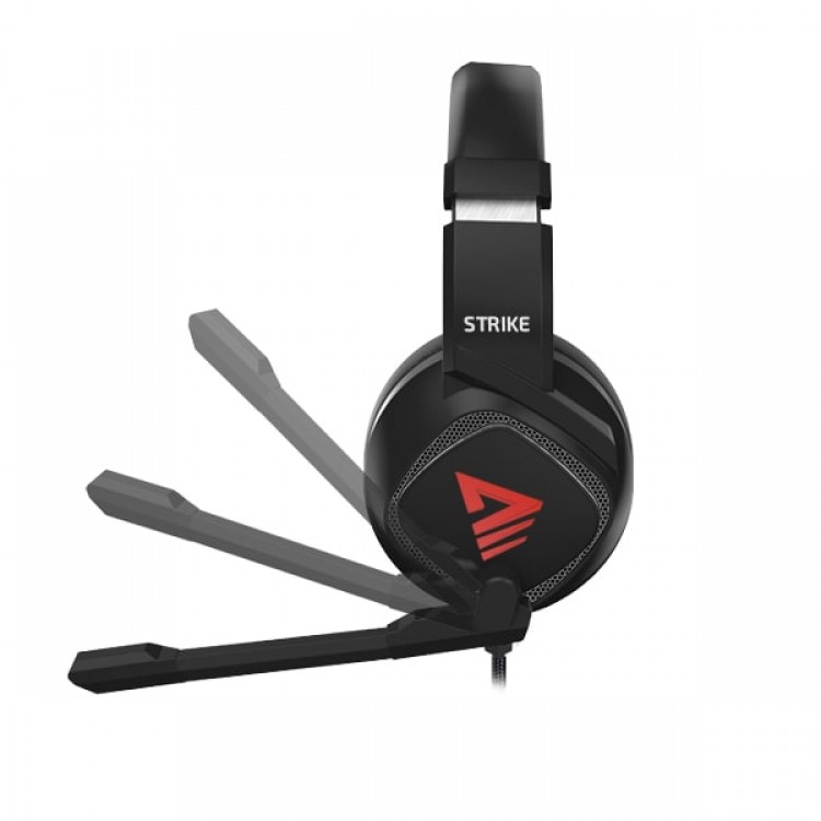 Casti Gaming Profesionale Savio Strike, Clear Sound, telecomanda pe fir, microfon flexibil, iluminare rosie