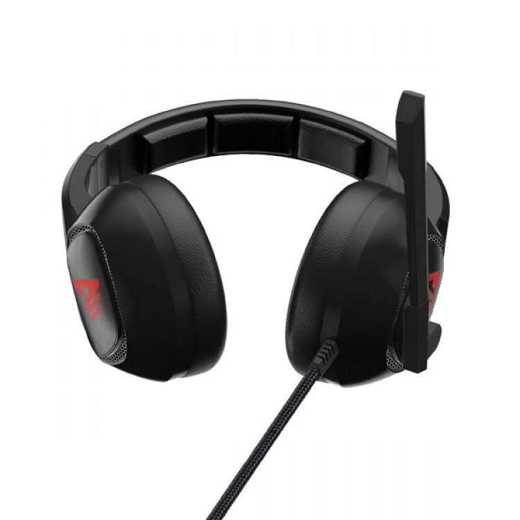 Casti Gaming Profesionale Savio Strike, Clear Sound, telecomanda pe fir, microfon flexibil, iluminare rosie