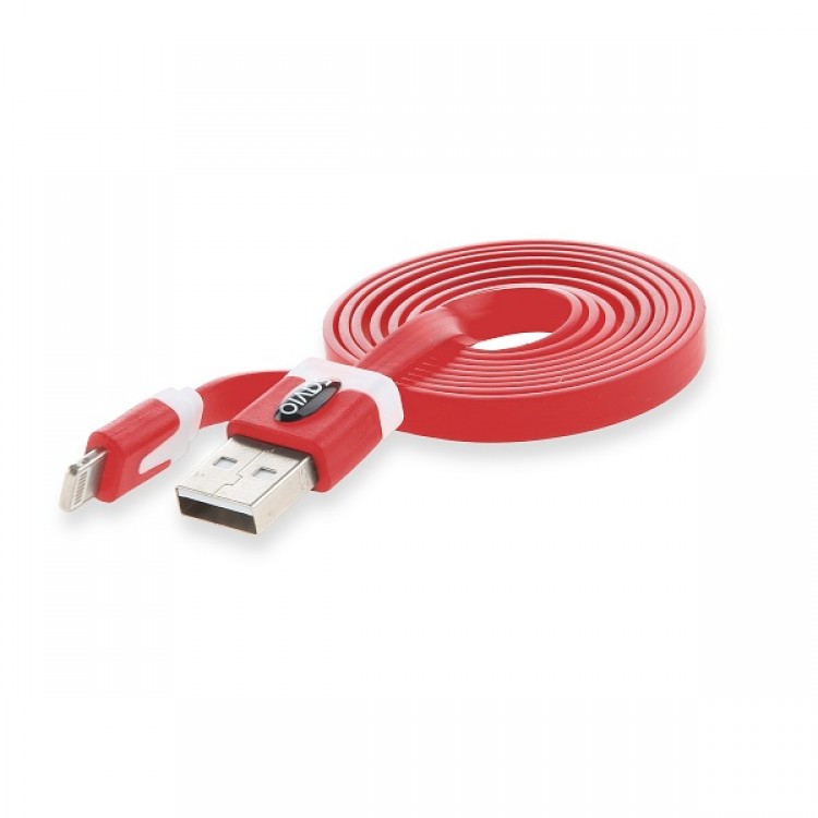 Cablu de date si incarcare tip Lightning Savio CL-74, pentru iPhone, rosu