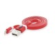 Cablu de date si incarcare tip Lightning Savio CL-74, pentru iPhone, rosu