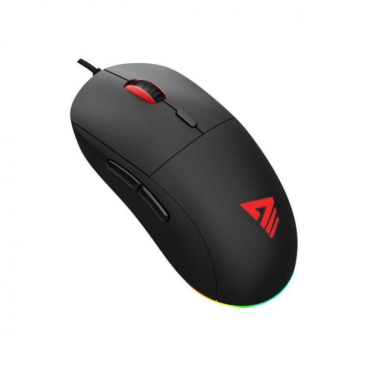 Mouse gaming profesional Savio Gambit, 12000 DPI, Senzor Pixart PMW 3327, iluminare RGB, cablu 1.8m, negru