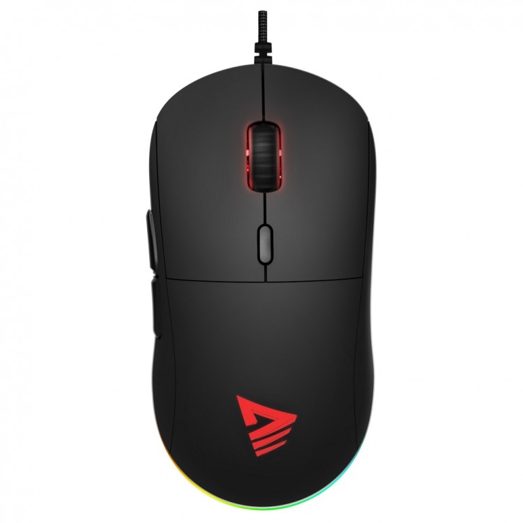 Mouse gaming profesional Savio Gambit, 12000 DPI, Senzor Pixart PMW 3327, iluminare RGB, cablu 1.8m, negru