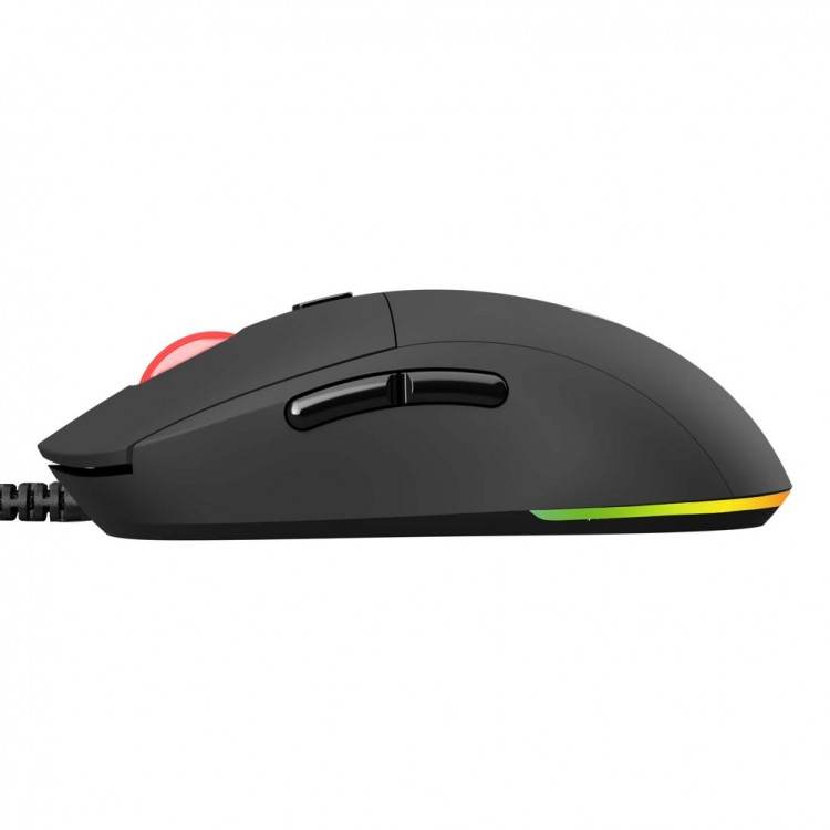 Mouse gaming profesional Savio Gambit, 12000 DPI, Senzor Pixart PMW 3327, iluminare RGB, cablu 1.8m, negru