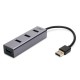 Hub USB 3.0, 4 porturi Savio AK-44, carcasa aluminiu, gri