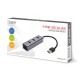 Hub USB 3.0, 4 porturi Savio AK-44, carcasa aluminiu, gri