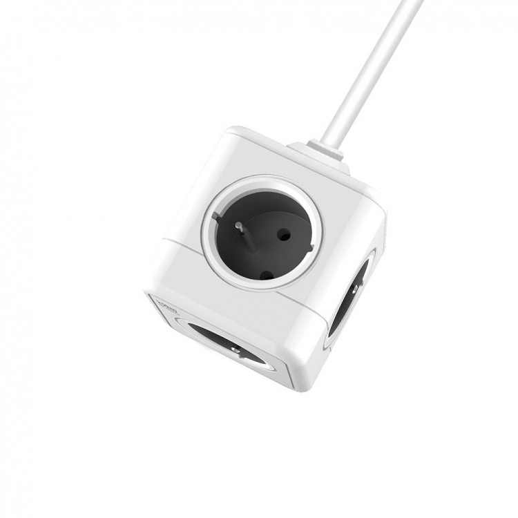 Prelungitor PowerCube Savio PC-03, 5 prize, protectie copii, ignifug, include suport montare, lungime cablu 3m