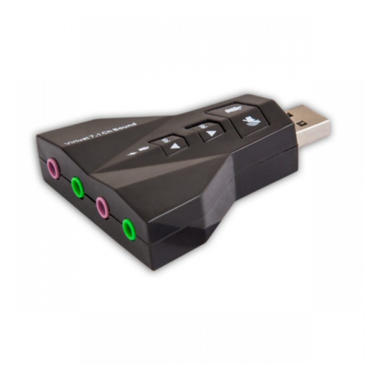 Placa de sunet externa 7.1 Savio AK-08, 2 iesiri microfon si casti, SoundBlaster MIDI, USB 2.0
