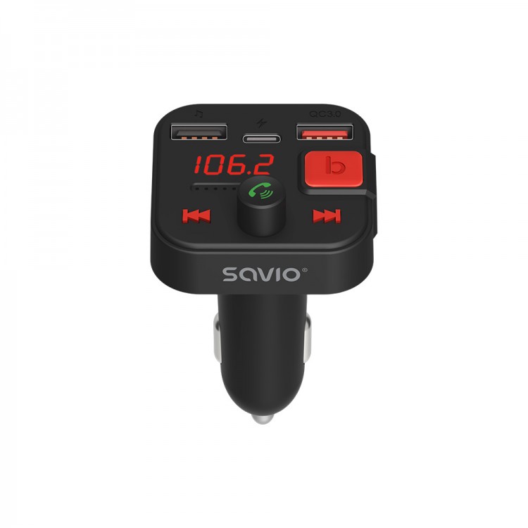 Modulator FM, Bluetooth 5.3, Savio TR-15, Quick Charge 3.0, Handsfree Car Kit, Bass Boost