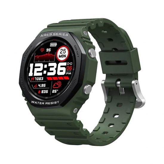 Ceas Smartwatch ZEBLAZE ARES 2, IPS HD, TouchScreen, Bluetooth 5, Standard militar MIL-STD-810G , Multisport tracking, Compatibil Android / IOS, Autonomie 14 zile, Verde