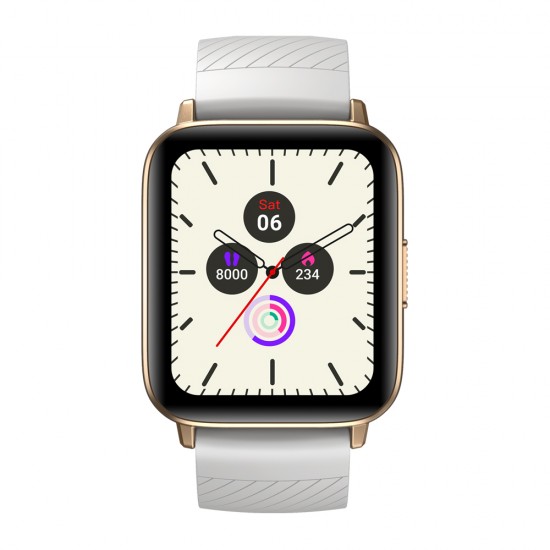 Ceas Smartwatch Zeblaze Swim, 1.69" GPS, rezistent la apa 5 ATM, Apelare Bluetooth, Compatibil Android / IOS, Alb